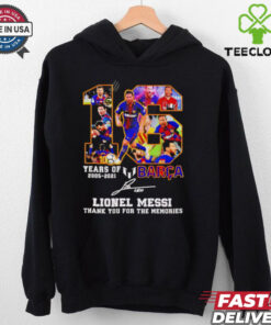 16 Years of 2005-2021 Barca Lionel Messi Champion Signature Thank You Shirt – Limited Edition Commemorative Apparel