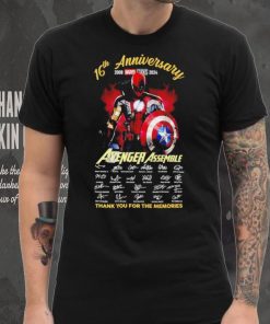 16th anniversary 2008 2024 Avenger Assemble signatures thank you for the memories hero mix shirt