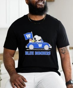 Snoopy And Woodstock Drive Car Winnipeg Blue Bombers Shirt