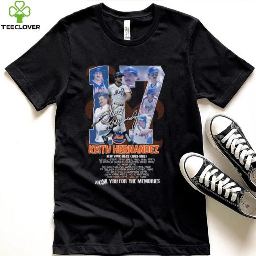 17 Keith Hernandez New York Mets 1983 1989 thank you for memories shirt
