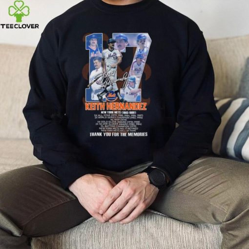 17 Keith Hernandez New York Mets 1983 1989 thank you for memories shirt