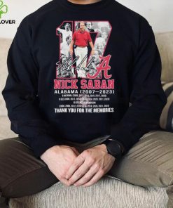 17 Nick Saban Alabama 2007 2023 Thank You For The Memories Signatures Shirt