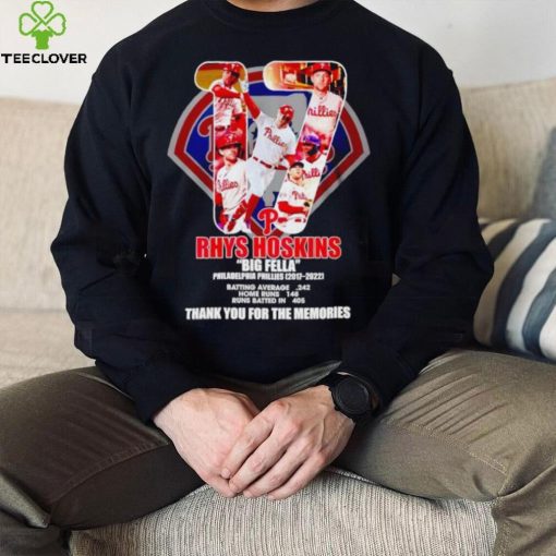 17 Rhys Hoskins Big Fella Philadelphia Phillies 2017 2022 thank you for the memories shirt