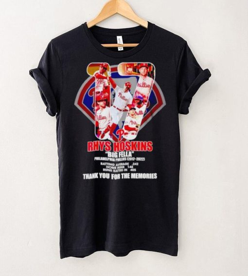17 Rhys Hoskins Big Fella Philadelphia Phillies 2017 2022 thank you for the memories shirt