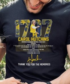 1707 Carol Hutchins Michigan Wolverines Softball 1983 2022 Thank You For The Memories Signature hoodie, sweater, longsleeve, shirt v-neck, t-shirt