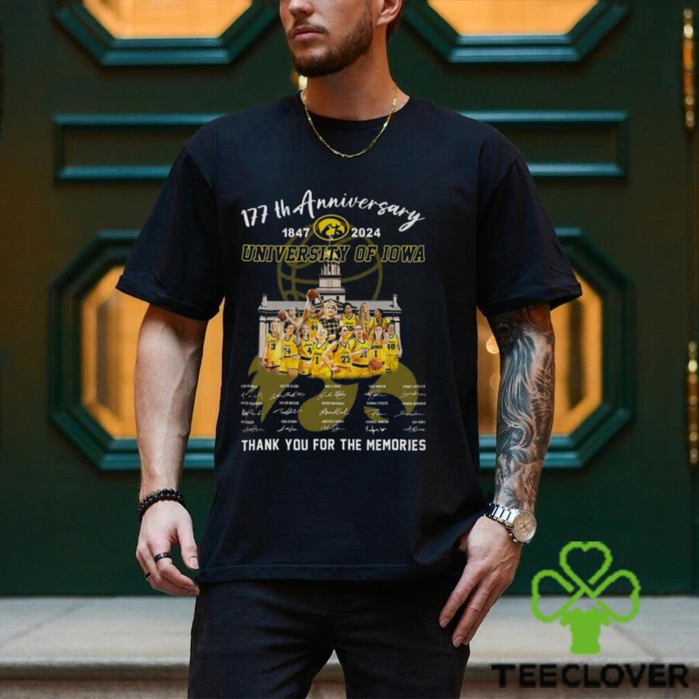 177th Anniversary 1847 2024 University Of Iowa Thank You For The Memories T Shirt 177th Anniversary 1847 2024 University Of Iowa Thank You For The Memories T Shirt