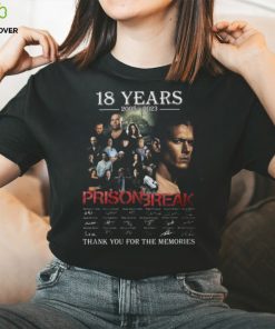 18 Years 2005 – 2023 Prison Break Thank You For The Memories T Shirt 2 18 Years 2005 – 2023 Prison Break Thank You For The Memories T Shirt