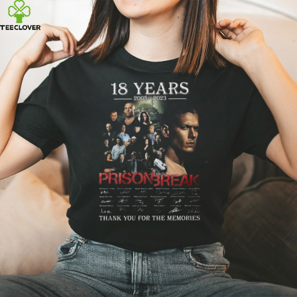 18 Years 2005 – 2023 Prison Break Thank You For The Memories T Shirt 18 Years 2005 – 2023 Prison Break Thank You For The Memories T Shirt