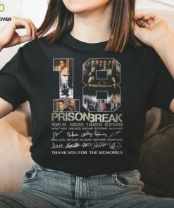 18 Years Of 2005 – 2023 Prison Break Thank You For The Memories T Shirt