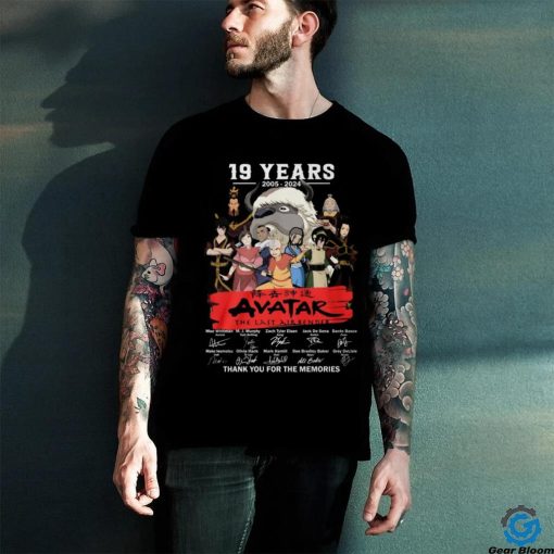 19 Years 2005 – 2024 Avatar The Last Airbender Thank You For The Memories T Shirt