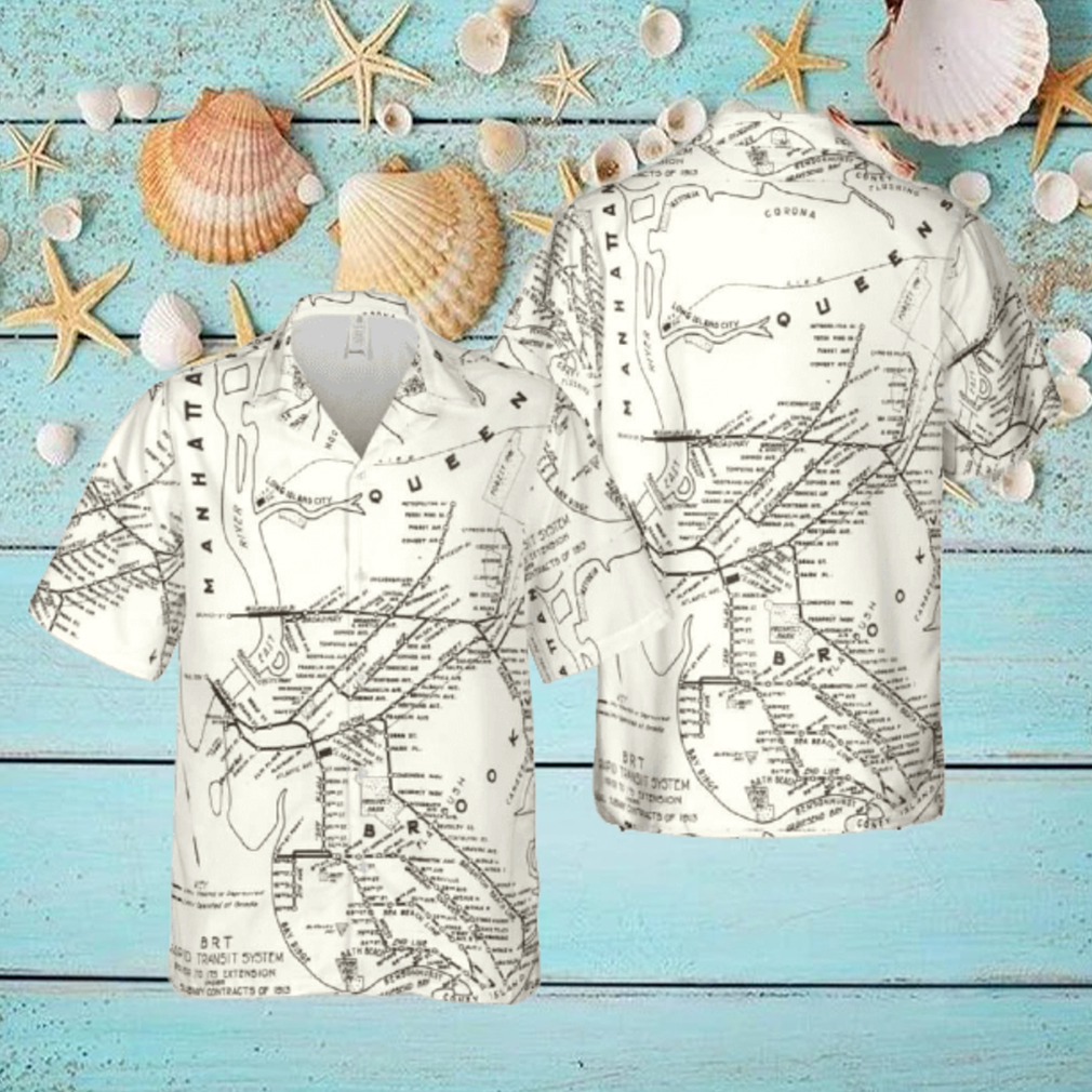 1912 Subway Map Brooklyn Rapid Transit Old Map New York City Hawaiian Shirt 1912 Subway Map Brooklyn Rapid Transit Old Map New York City Hawaiian Shirt