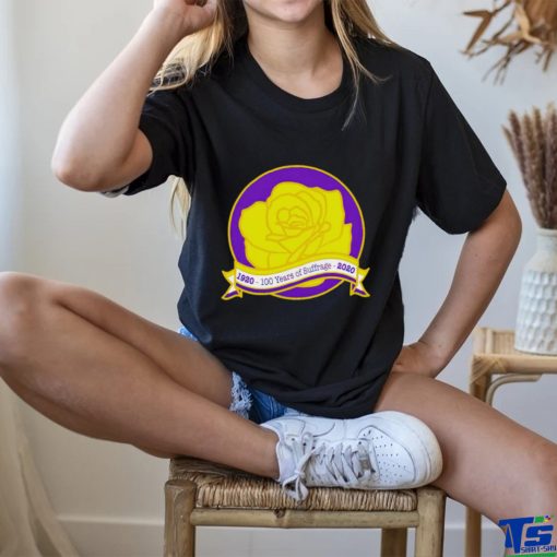 1920 2020 100 years of Suffrage Rose logo shirt