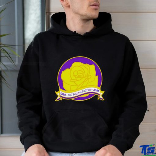 1920 2020 100 years of Suffrage Rose logo shirt
