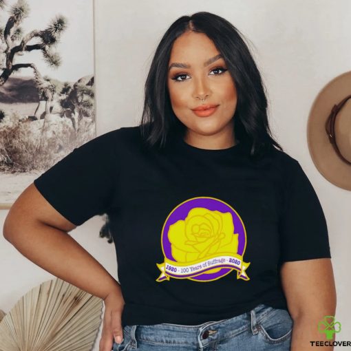 1920 2020 100 years of Suffrage Rose logo shirt