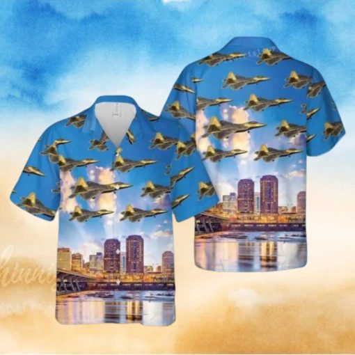 192nd Wing F 22 Raptor Virginia Air National Guard Hawaiian Shirt