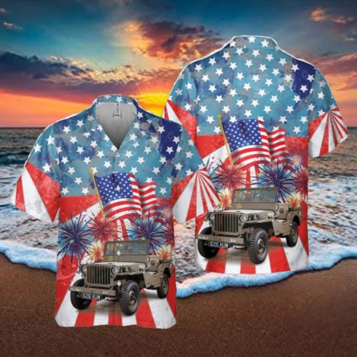 1942 Willys MB Jeep, 4th Of July Hawaiian Shirt