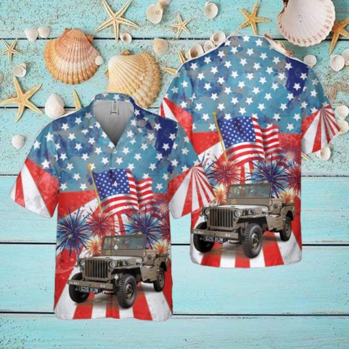 1942 Willys MB Jeep, 4th Of July Hawaiian Shirt