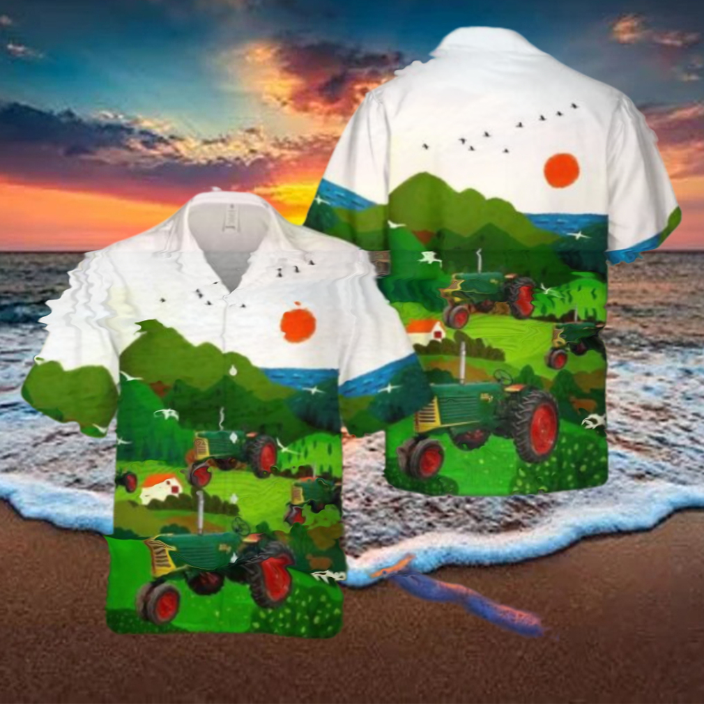 1954 Oliver 77 Row Crop 2wd Tractor Hawaiian Shirt 1954 Oliver 77 Row Crop 2wd Tractor Hawaiian Shirt