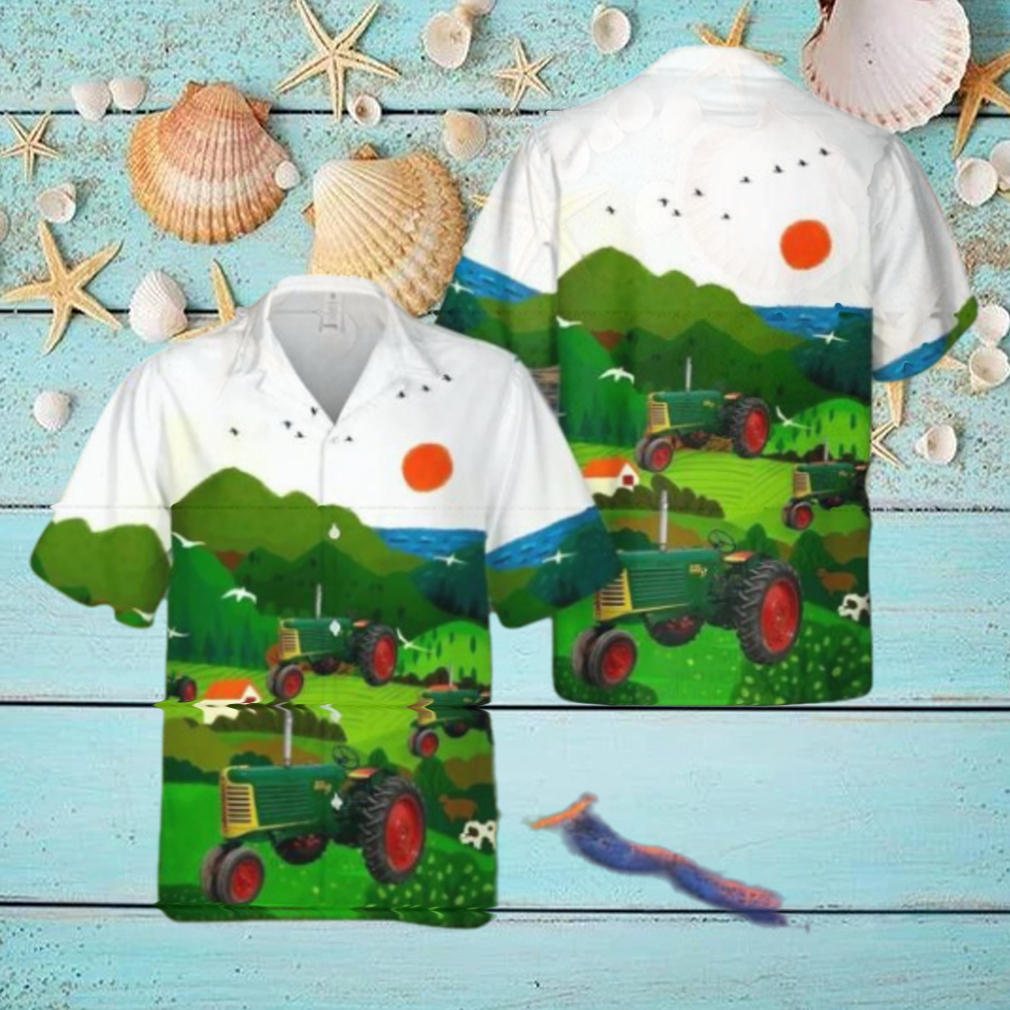 1954 Oliver 77 Row Crop 2wd Tractor Hawaiian Shirt 1954 Oliver 77 Row Crop 2wd Tractor Hawaiian Shirt