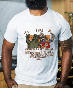 1973 Godzilla Jet Jaguar in Godzilla vs Megalon shirt