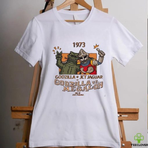 1973 Godzilla Jet Jaguar in Godzilla vs Megalon shirt