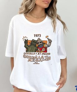 1973 Godzilla Jet Jaguar in Godzilla vs Megalon shirt