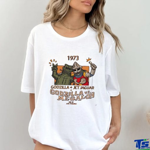 1973 Godzilla Jet Jaguar in Godzilla vs Megalon shirt