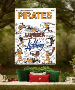 1977 Official Scorebook Pittsburgh Pirates Lumber And Lightning Decoration Poster Canvas