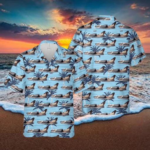 198th Tactical Fighter Squadron A 7d Corsair Ii Button Down Hawaiian Shirt