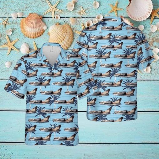 198th Tactical Fighter Squadron A 7d Corsair Ii Button Down Hawaiian Shirt