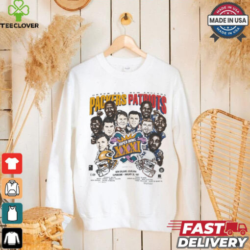 1997 Vts Packers Patriot NFL Cartoon Tshirt