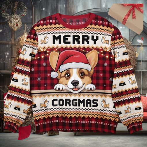 Merry Corgmas   Personalized Ugly Sweater
