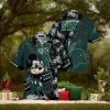 NCAA Michigan State Spartans Hawaiian Shirt Mickey And Floral Pattern