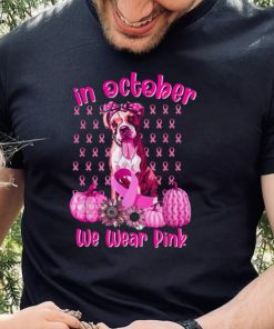 Cute We Wear Pink Boxer Breast Cancer Pumpkin Halloween T Shirt2