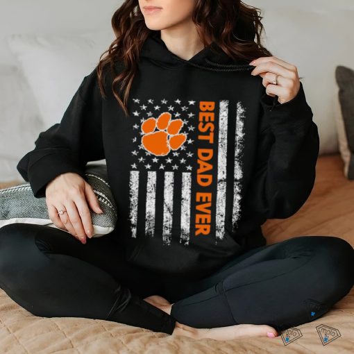 Best dad ever Clemson Tigers American flag shirt
