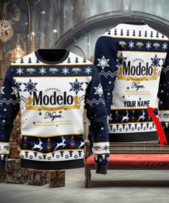 Personalized Modelo Beer Christmas Ugly Sweater