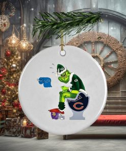 Grinch NFL Team Football Green Bay Packers Ornament