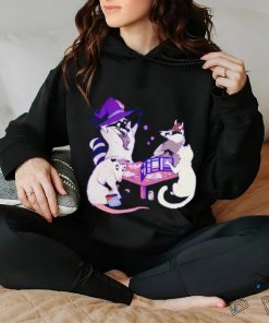 Raccoon Mouse Cat game night organic shirt