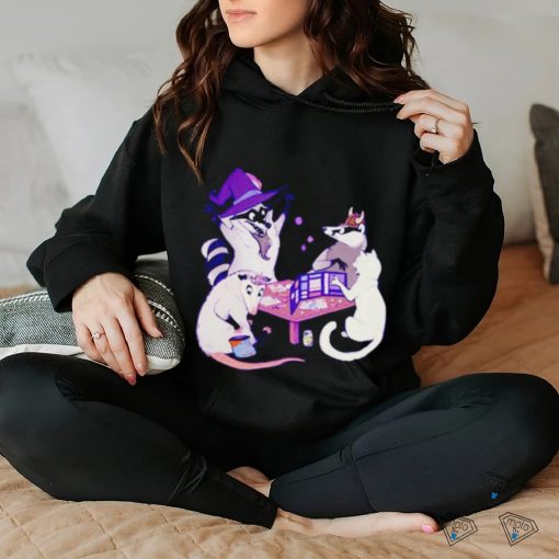 Raccoon Mouse Cat game night organic shirt