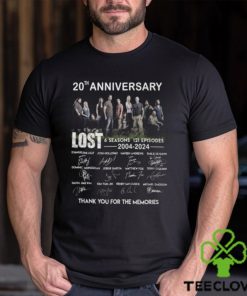 20th Anniversary LOST 6 Seasons 121 Episodes 2004 2024 Thank You For The Memories T Shirt