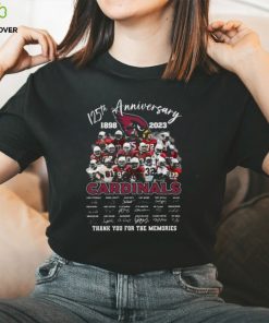 125th Anniversary 1898 – 2023 Cardinals Thank You For The Memories T Shirt