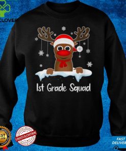 1st Grade Squad Xmas Reindeer Santa Hat Christmas party Shirt