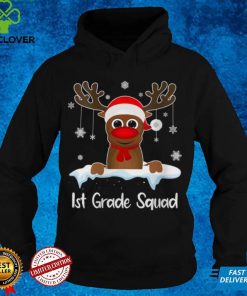 1st Grade Squad Xmas Reindeer Santa Hat Christmas party Shirt