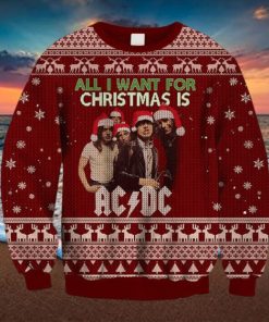 ACDC All I Want For Christmas Is ACDC 2023 Ugly Chirstmas Sweater