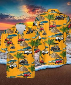 2 Seat Golf Cart Hawaiian Shirt