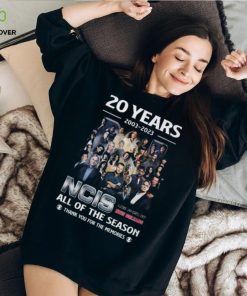 20 Years 2003 – 2023 NCIS All Of The Season Thank You For The Memories T Shirt – Limited Edition 1 20 Years 2003 – 2023 NCIS All Of The Season Thank You For The Memories T Shirt – Limited Edition