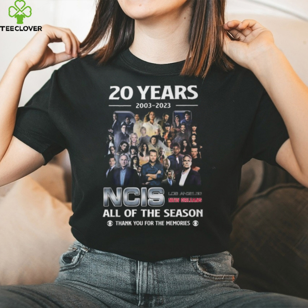 20 Years 2003 – 2023 NCIS All Of The Season Thank You For The Memories T Shirt – Limited Edition 20 Years 2003 – 2023 NCIS All Of The Season Thank You For The Memories T Shirt – Limited Edition