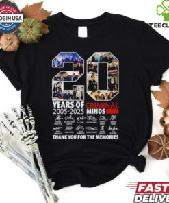 20 Years of Criminal Minds 2005 2025 Thank You For The Memories Signatures shirt
