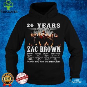 20 years 2002 2022 Zac Brown signatures thank you for the memories hoodie, sweater, longsleeve, shirt v-neck, t-shirt