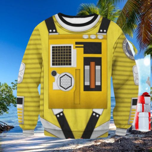 2001 A Space Odyssey Yellow Unisex Ugly Christmas Sweater